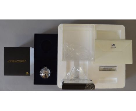 Star Wars. Master Replicas. SW-115P Thermal Detonator as first built. VG boxed with certificate, display case & shipping cart