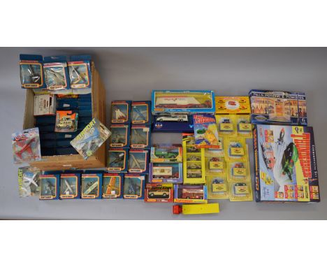 Ninety eight boxed and carded diecast models by Matchbox in a variety of different scales, from their Skybusters, Matchbox Or