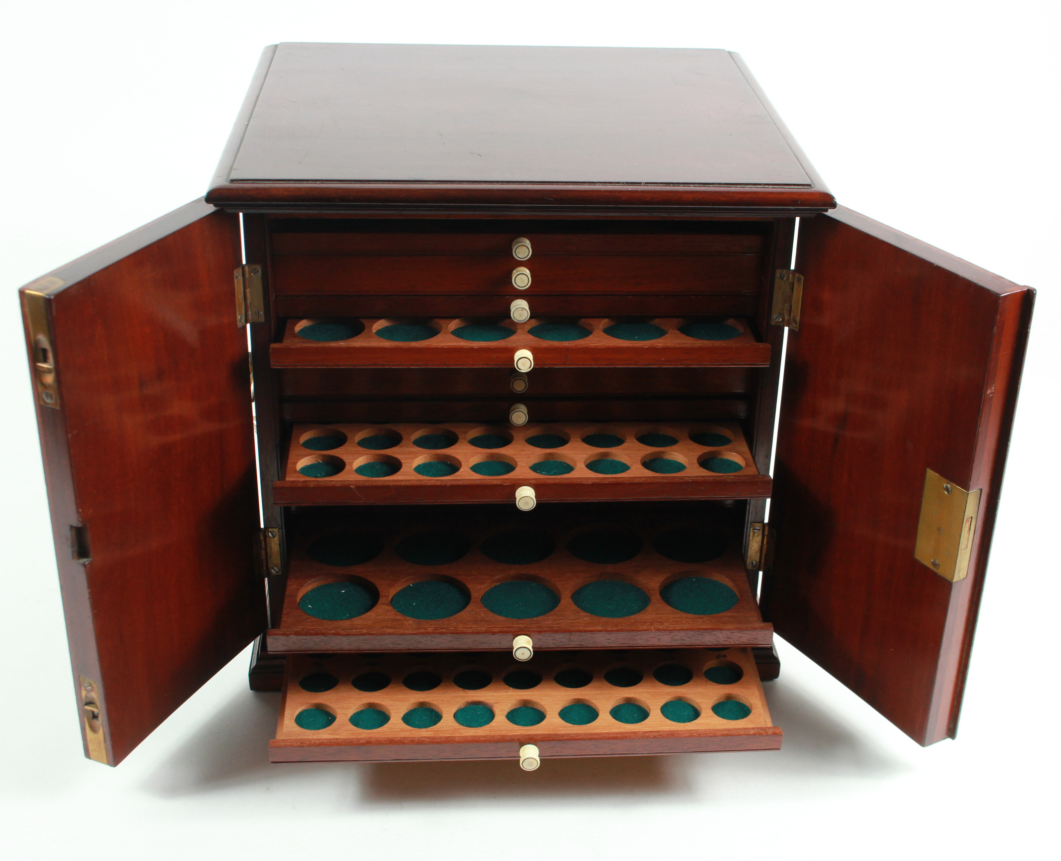 Antique mahogany coin c.12'' x 10 3/4'' deep x 12'' high