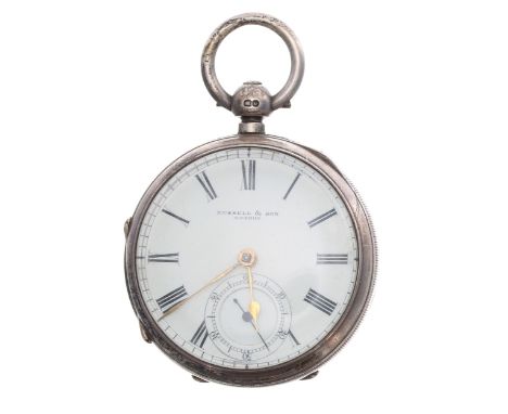 Russell & Son silver fusee lever pocket watch, London 1895, the movement inscribed 'Chronometer Makers, London, no. 13243, wi