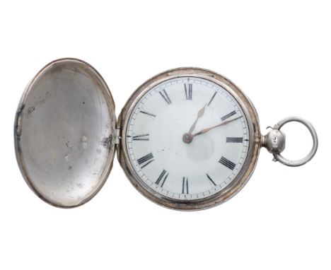 William IV silver verge hunter pocket watch, London 1832, the fusee movement signed Anthony Monti, Canterbury, no. 12453, wit