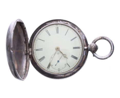 Victorian silver fusee lever hunter pocket watch, the movement signed Will'm Gwynn, London, no. 1844, with engraved balance c