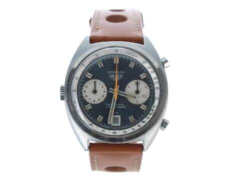 Heuer Carrera Chronograph automatic stainless steel gentleman's wristwatch, reference no. 1153, serial no. 254xxx, circa 1970