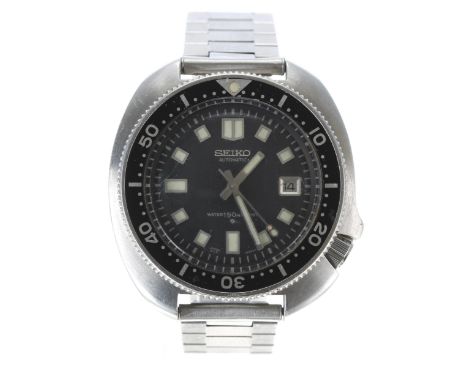 Seiko 'Captain Willard' automatic stainless steel diver's wristwatch, reference no. 6105-8110, serial no. 230xxx, circa 1972,