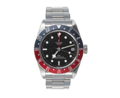Tudor Black Bay GMT Chronometer stainless steel gentleman's wristwatch, reference no. 79830RB, serial no. 22EUxxx, circa , bl