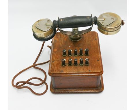 Vintage oak based telephone 