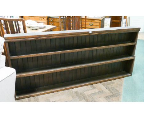 Dark oak close panel back for a dresser or kitchen shelf - 201cm x 88cm tall 