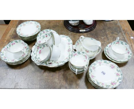Aynsley rose decorated vintage tea service 