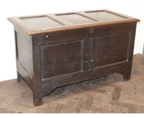 Late 18th century panel oak coffer 