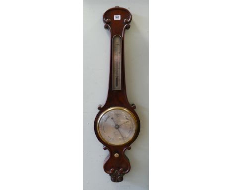 Victorian mahogany banjo wall barometer by A Abraham Liverpool