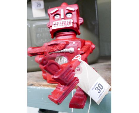 Cast iron Robot money box 