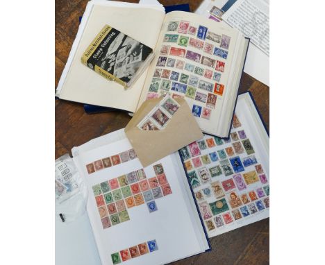 Large collection of British, Commonwealth and World stamps contained within four albums and many loose stamps and leaves, tog