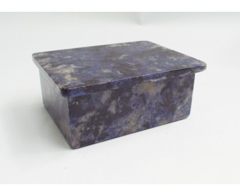 Rectangular lapis trinket box - 11.5cm wide 