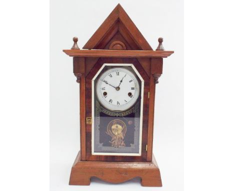 American shelf clock with striking movement and mercury compensating pendulum 