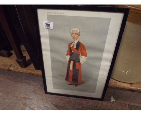 Various Vanity Fair framed prints. Captions as follows: Fighting Ulster, He Defended Arabi, The Infallible, Mr Chauncey M. De