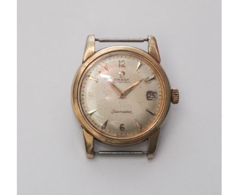 Gents vintage Omega automatic Sea Master wristwatch in gold plated & stainless steel case, strap missing 