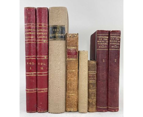 VARIOUS ANTIQUARIAN BOOKS including 'People's National Portrait Gallery' (Vols I&II), 'Christian Martyrology' by John Fox, 'T