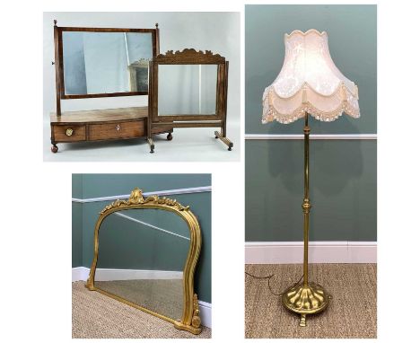 ASSORTED FURNISHINGS, including TWO MAHOGANY DRESSING TABLE MIRRORS, comprising a George III mirror with bow front box base, 