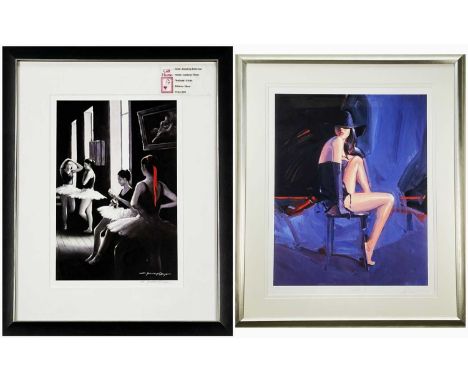 TWO PRINTS comprising CHARLES WILLMOTT limitied edition (45/250) print, entitled 'Cabaret I', signed, 68 x 54cms and ANTHONY 