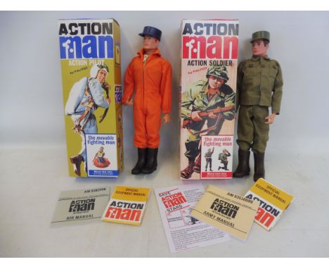 Two later series Action Man figures - Action Soldier and Action Pilot. 