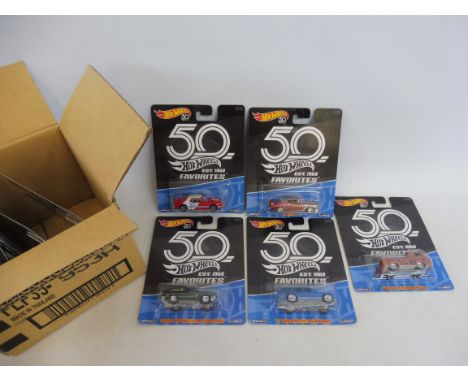 A trade pack complete, in excellent condition - Mattel Hot Wheels, carded, all different variations, 50th Anniversary packs (