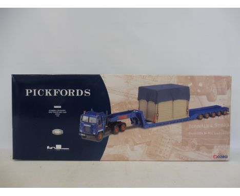 A boxed Corgi Pickfords limited edition Scammell Crusader King Trailer and load scale 1:50.