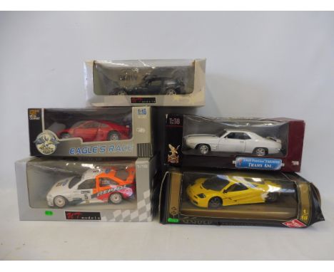 Five large scale boxed die-cast models including Guilroy etc.