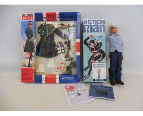 An Action Man Action Sailor plus a 40th carded Argyl and Sutherland Highlander.