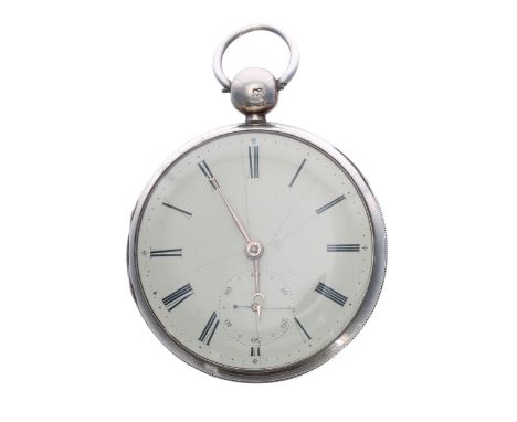 William IV silver fusee lever pocket watch, Chester 1836, the gilt half plate movement signed Townley & Luilliam, Liverpool, 