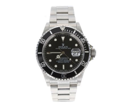 Rolex Oyster Perpetual Date Submariner stainless steel gentleman's wristwatch, reference no. 16610 T, serial no. M359xxx, cir