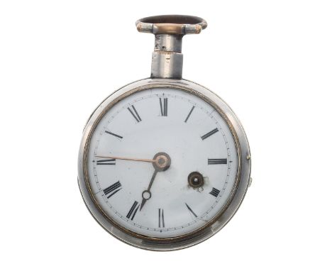 Early 19th century verge pocket watch, the fusee movement signed Isaac Rogers, London, no. 18936, with pierced engraved balan