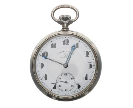 Election 'Chronometre' nickel cased lever pocket watch, signed 16 jewel movement with compensated balance and regulator, sign
