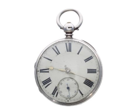 Victorian silver fusee lever pocket watch, London 1874, the movement signed Thos. R. Unthank, Stokesley, no. 19388, with engr
