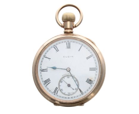 Elgin National Watch Co. gold plated lever pocket watch, circa 1925, signed 7 jewel movement, no. 28749141, with compensated 