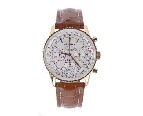 Breitling Navitimer Montbrilliant 18ct automatic gentleman's wristwatch, reference no. H30030.1, serial no. 81x, silvered dia