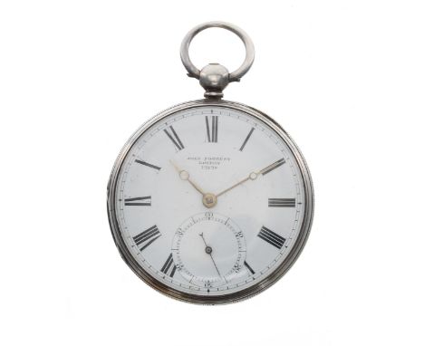 John Forrest Victorian silver fusee lever pocket watch, London 1857, the movement inscribed 'Chronometer maker to the Admiral