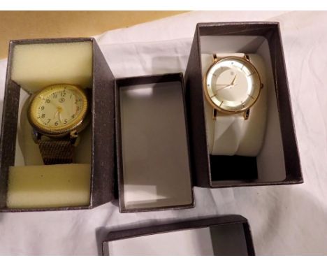 Two boxed New Strada wristwatches, working at lotting up. UK P&amp;P Group 1 (£16+VAT for the first lot and £2+VAT for subseq