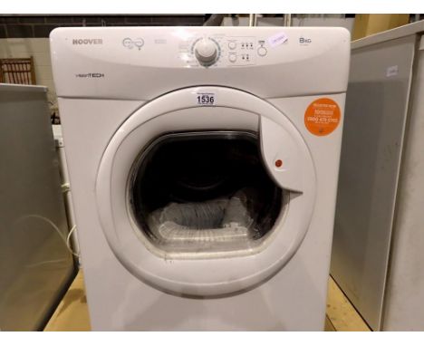 Hoover Infinity vision tech 8kg tumble dryer. All electrical items in this lot have been PAT tested for safety and have passe