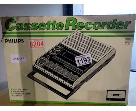 Philips cassette recorder, boxed. Not available for in-house P&amp;P 