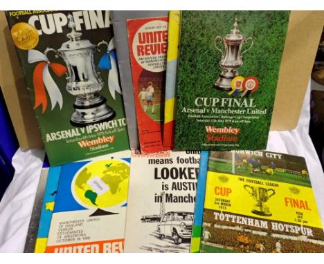 Forty five 1970s Manchester United programmes. P&amp;P Group 2 (£18+VAT for the first lot and £3+VAT for subsequent lots) 