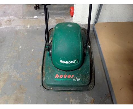 Qualcast Hoverlite lawnmower. All electrical items in this lot have been PAT tested for safety and have passed. This does not