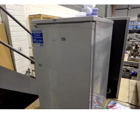 Beko under counter fridge, 50 x 50 x 85 cm. All electrical items in this lot have been PAT tested for safety and have passed.