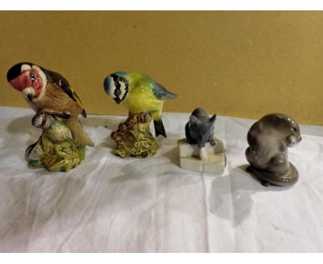 Two Beswick birds and two Royal Copenhagen animals (4). UK P&amp;P Group 2 (£20+VAT for the first lot and £4+VAT for subseque
