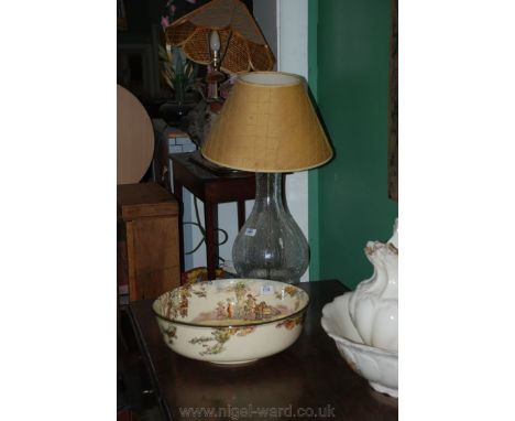 A glass Table Lamp.