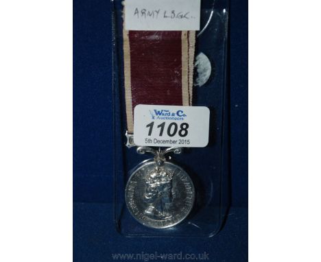 An Army Long Service and Good Conduct Medal - Bar 'Regular Army' Queen Elizabeth ll (the recipient's details erased)