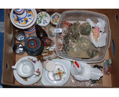 A quantity of china including birds, Goebel Wren, ''Magic of Crystal'' dragons and Pendelfin rabbit, etc.