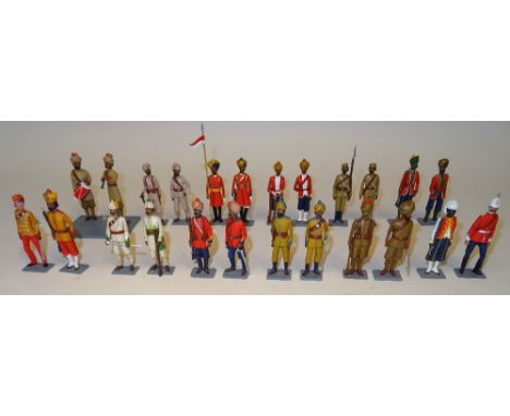 Replica Indian Army full dress, Regimental pairs 81st Madras Pioneers, Governor General's Bodyguard, dismounted and 86th Carn