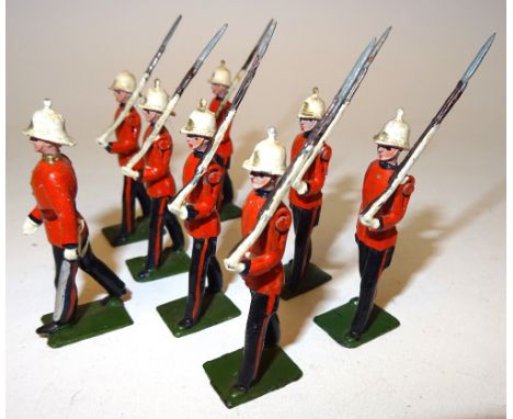 Britains set 1620, Royal Marine Light Infantry marching at the slope, rifle slings painted white, as normal at this period fo