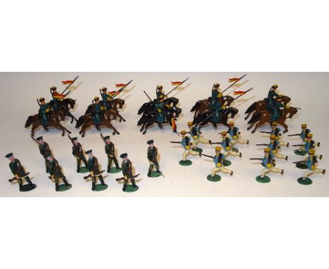 Britains Russo-Japanese War FIRST VERSION, two sets 136, Cossacks with officers, dated 7.9.1904  (Condition Good, repainted, 