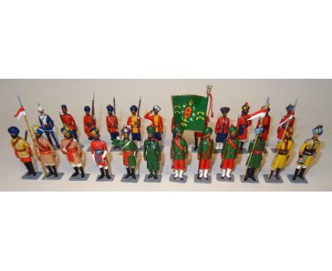 Replica Indian Army full dress, various Regiments including a Colour Party HIGHLY DETAILED (Condition Excellent) (24) 